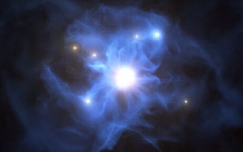 Astrônomos descobrem seis galáxias em torno de buraco negro
