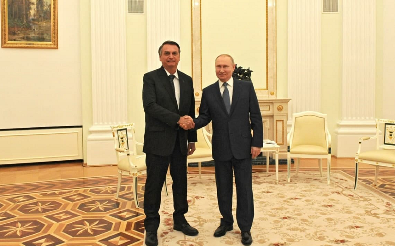 Bolsonaro e Putin Moscou Rússia Misto Brasília