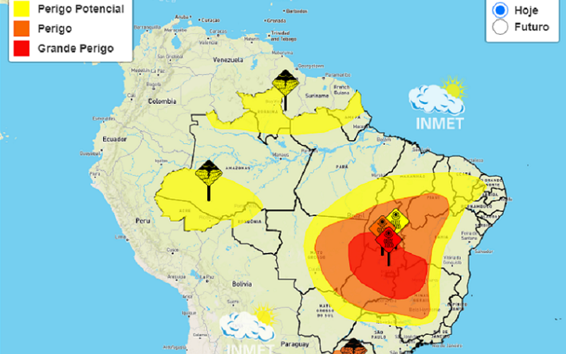 Mapa tempo Inmet 11-09-2022 Misto Brasília