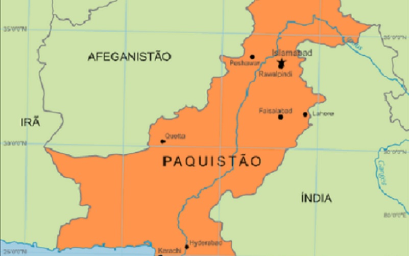 Paquistão mapa Misto Brasília