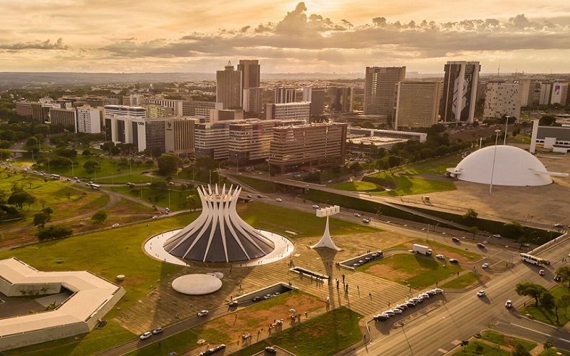 Brasília vista aérea Catedral Misto Brasília