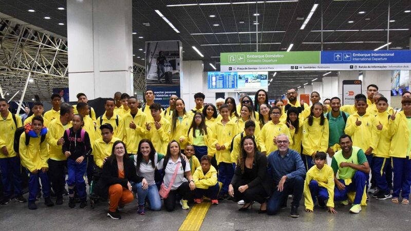 Delegação de estudantes e treinadores da etapa nacional das Paralimpíadas Escolares seguem para São Paulo/Mary Leal/SEE