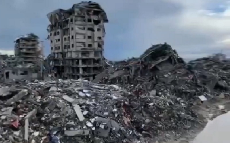 Faixa de Gaza guerra destruição Misto Brasil