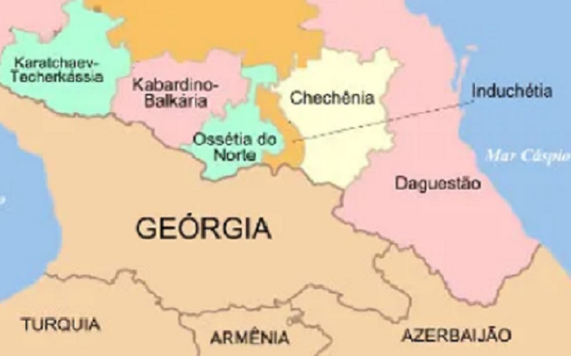 Mapa Daguestão república russa Misto Brasil