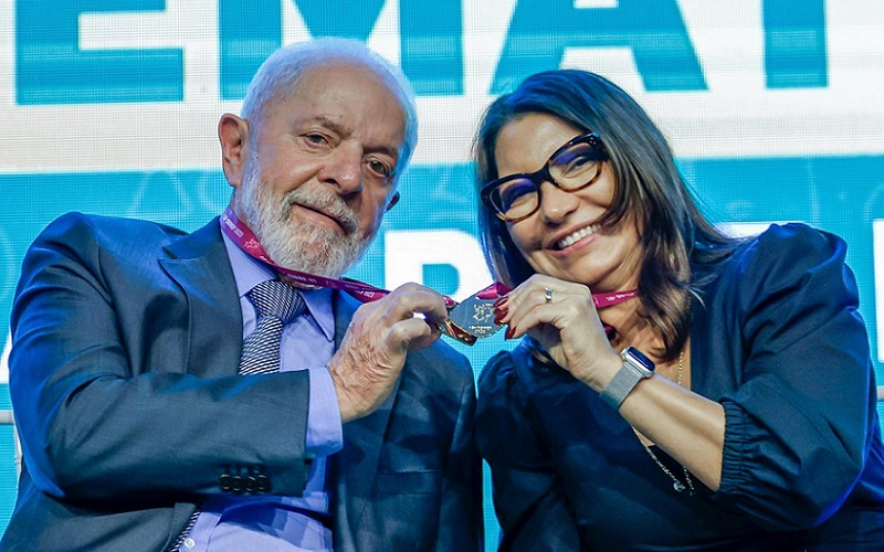 Lula da Silva e Janja Olimpíada de Matemática Misto Brasil